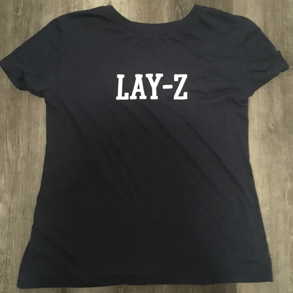 Lay-Z Navy Tee Shirt Medium